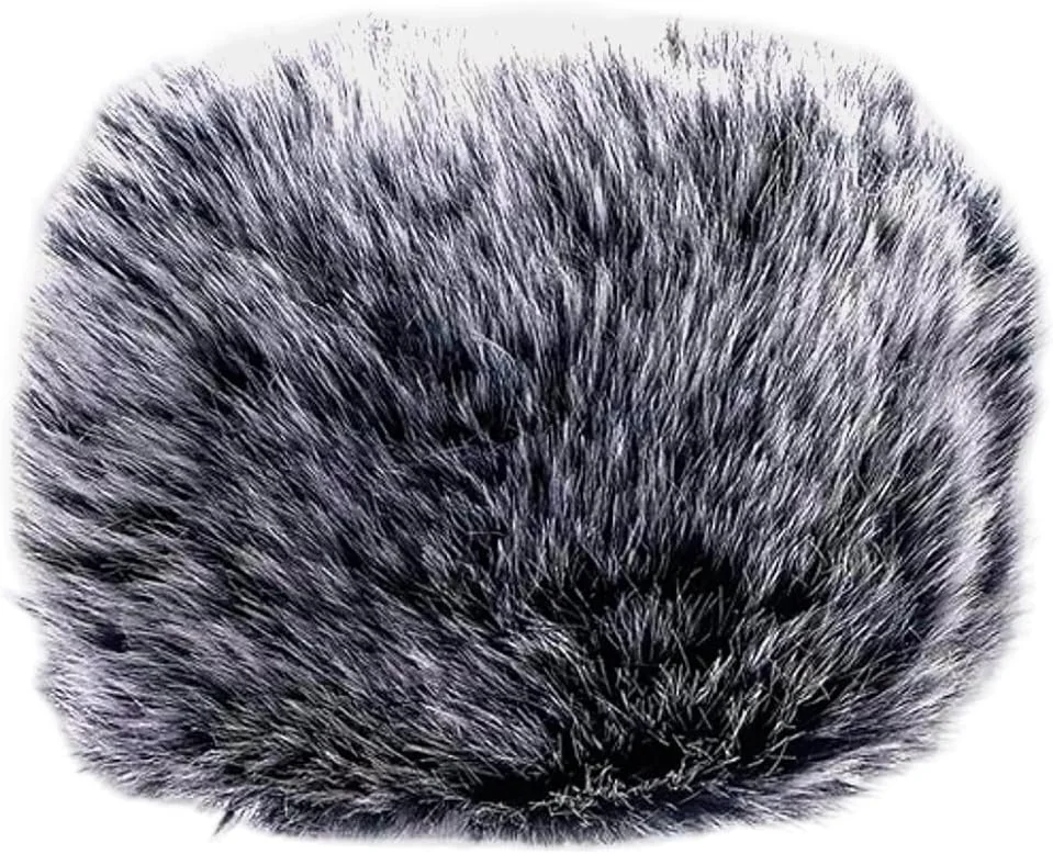 CREATCABIN روکش میکروفون پشمالو، محافظ باد میکروفون خزدار، فیلتر نرم پاپ محافظ باد برای استودیو کارائوکه و پخش، مناسب برای اکثر میکروفون های استاندارد 11.5 x 8.5 سانتی متر مشکی