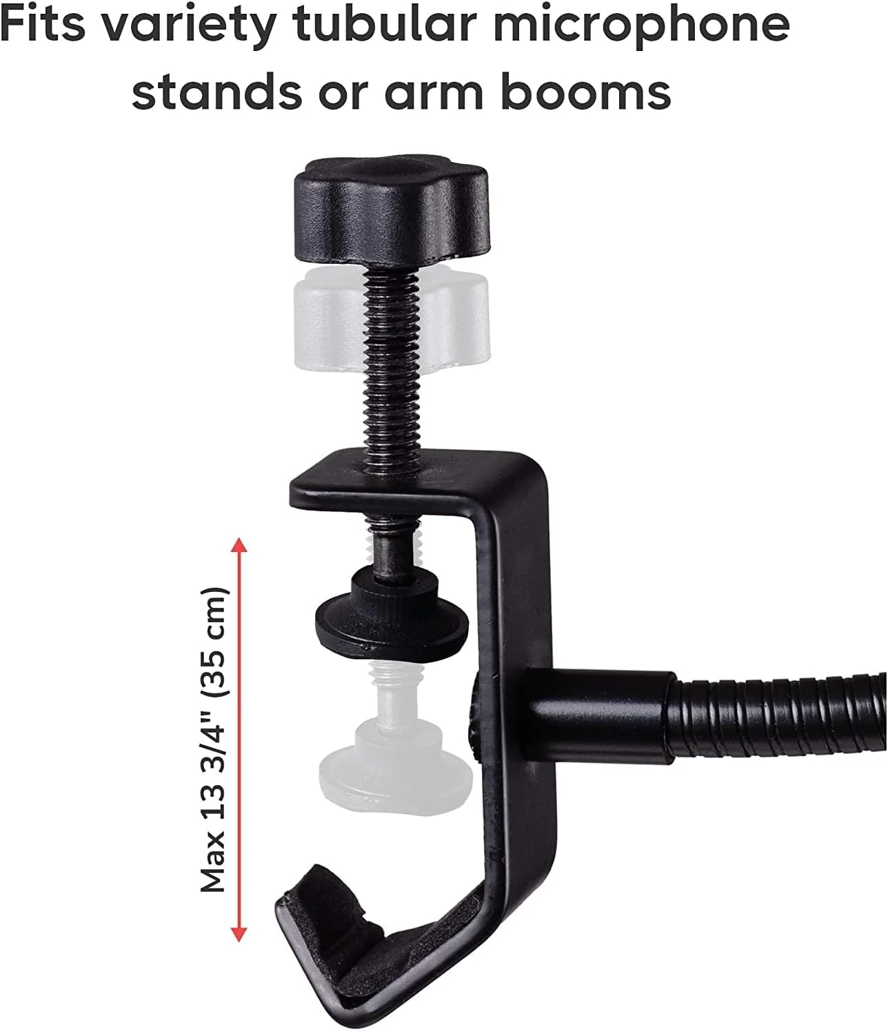 فیلتر پاپ میکروفون DEVICE OF URBAN INFOTECH برای میکروفون خازنی، ماسک محافظ باد دولایه انعطاف پذیر 360 درجه با نصب سریع روی گیره