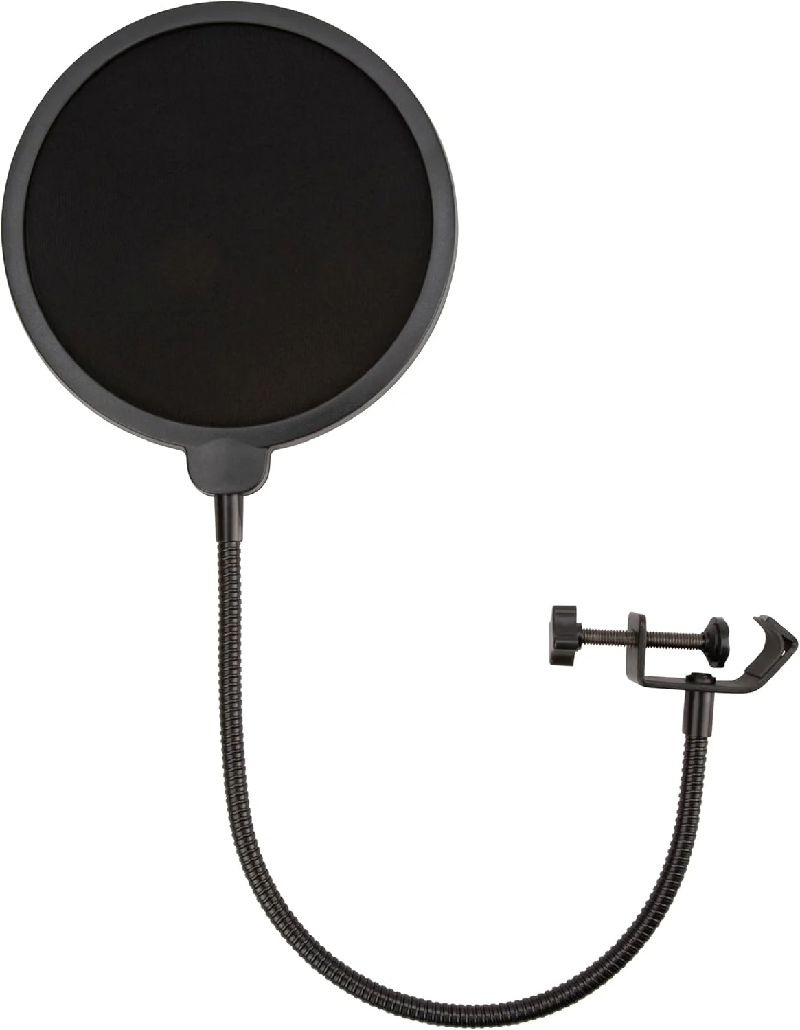 فیلتر پاپ میکروفون، صفحه پاپ دولایه بادگیر با بازوی تثبیت کننده گیره گردن غازی انعطاف پذیر 360 درجه