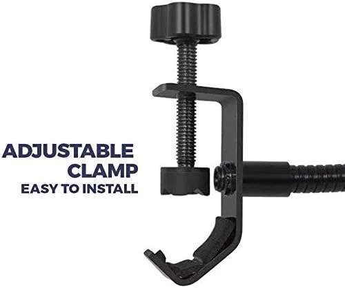 فیلتر پاپ میکروفون بلوبری برای تمامی میکروفون‌های حرفه‌ای، دارای صفحه پاپ دولایه با گردنی انعطاف‌پذیر 360 درجه و بازوی تثبیت‌کننده گیره