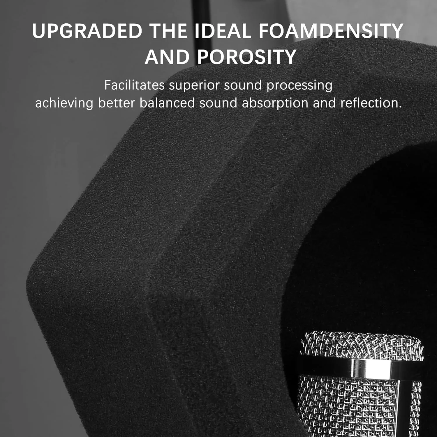 محافظ ایزولاسیون میکروفون Azonee با فیلتر پاپ، پوشش ضد صدای میکروفون، فیلتر صدا، محافظ فیلتر پاپ میکروفون استودیویی ضبط صدا، کاهش دهنده صداهای ناگهانی، نویز، پژواک، 1 ست