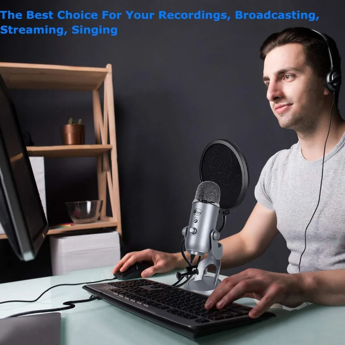 فیلتر پاپ میکروفون، محافظ پاپ دولایه میکروفون استودیویی با گردن غازی انعطاف پذیر 360 درجه و بازوی تثبیت کننده گیره برای ضبط، پخش، استریم و آواز فیلتر پاپ میکروفون، محافظ پاپ دولایه میکروفون استودیویی با گردن غازی انعطاف پذیر 360 درجه و بازوی تثبیت کننده گیره برای ضبط، پخش، استریم و آواز