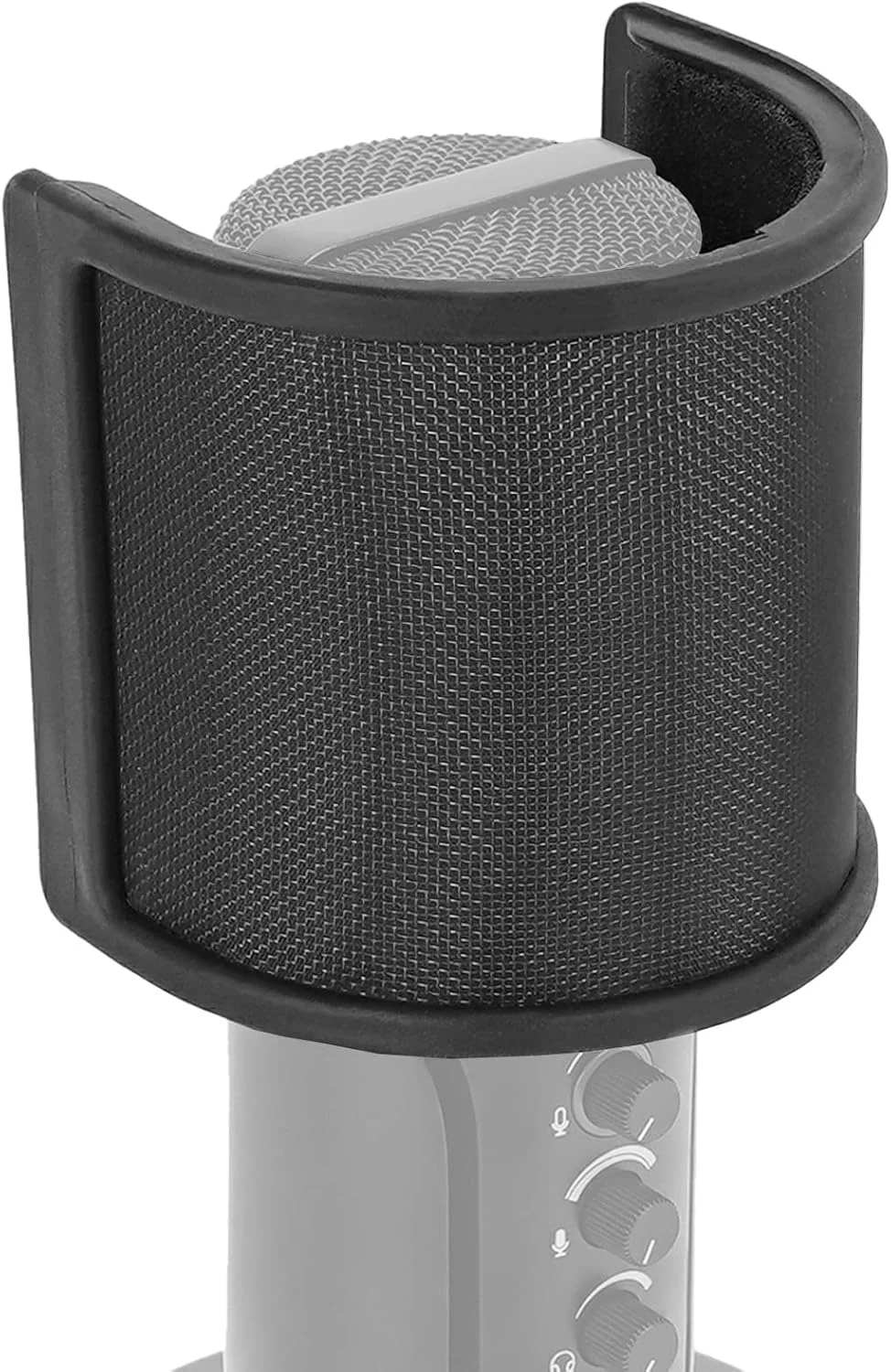فیلتر پاپ فلزی میکروفون Geekria for Creators، روکش بادگیر با توری فلزی و فیلتر فوم، ماسک ضد پاپ سازگار با FIFINE K669B, K683A, MXL 770, Audio-Technica AT2020 (سایز S)
