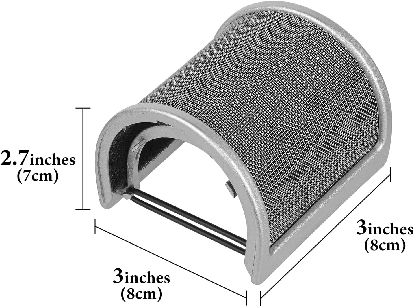 فیلتر پاپ فلزی میکروفون Geekria for Creators، روکش بادگیر با توری فلزی و فیلتر فوم، ماسک ضد پاپ سازگار با Audio-Technica AT2020, FIFINE K669B, Rode NT-USB (سایز S/نقره ای)