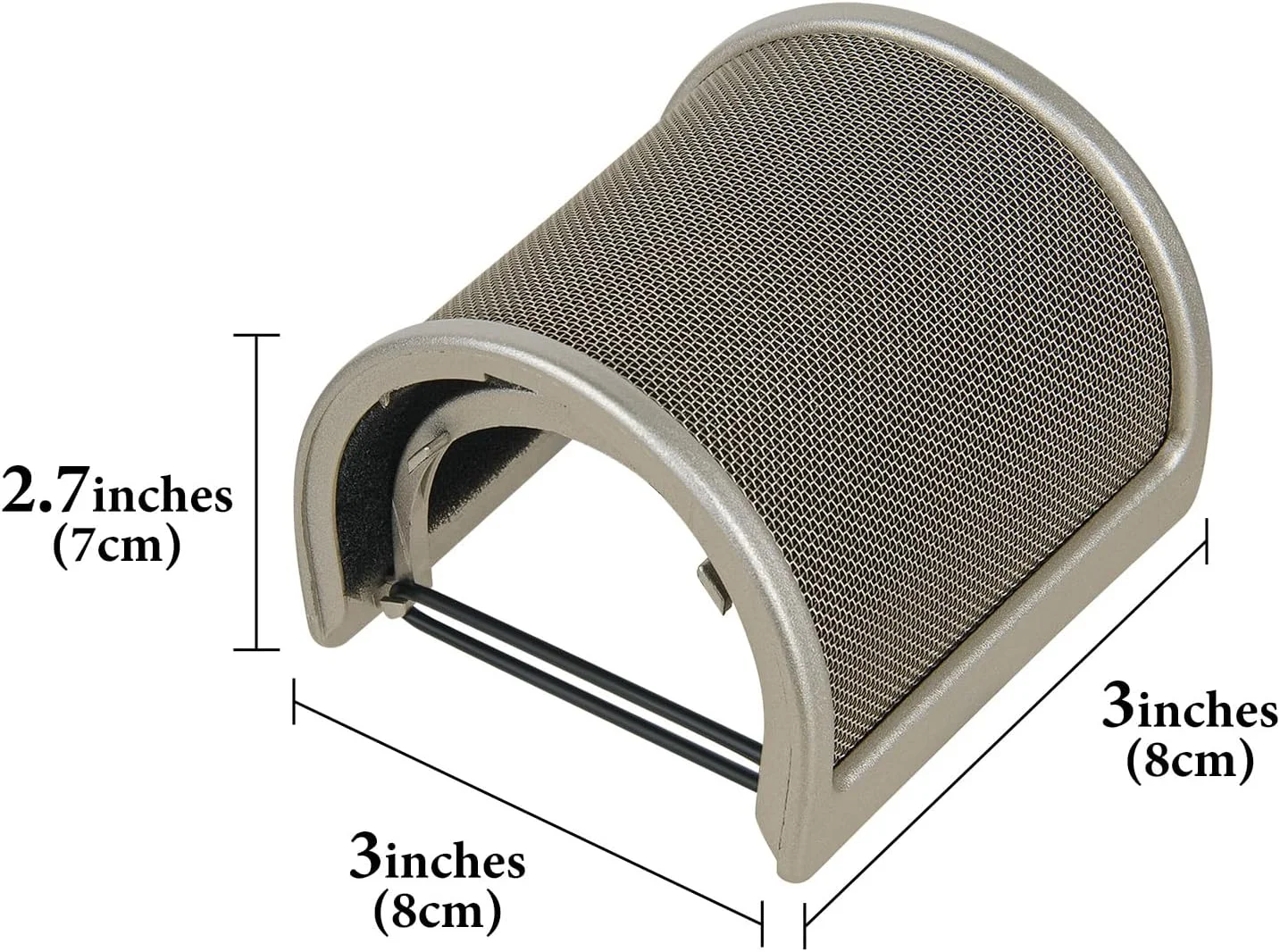 فیلتر پاپ فلزی میکروفون Geekria for Creators، روکش بادگیر با توری فلزی و فیلتر فوم، ماسک ضد پاپ سازگار با Audio-Technica AT2020، FIFINE K669B، Rode NT-USB (سایز S/نیکل)