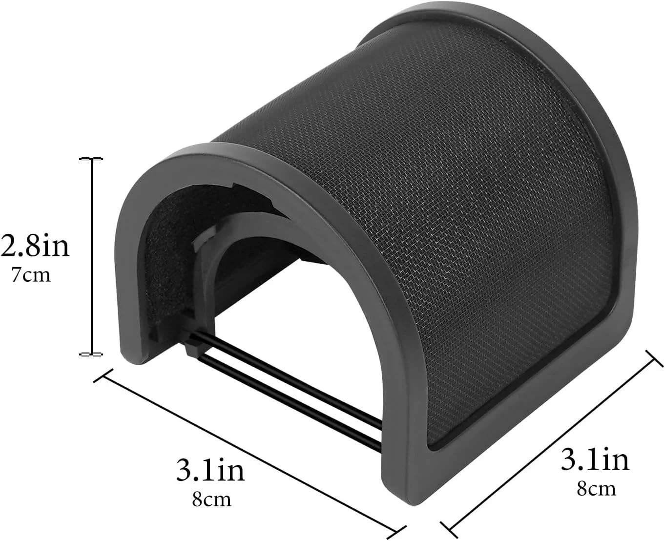 فیلتر پاپ فلزی میکروفون Geekria for Creators، روکش بادگیر با توری فلزی و فیلتر فوم، ماسک ضد پاپ سازگار با FIFINE K669B, K683A, MXL 770, Audio-Technica AT2020 (سایز S)