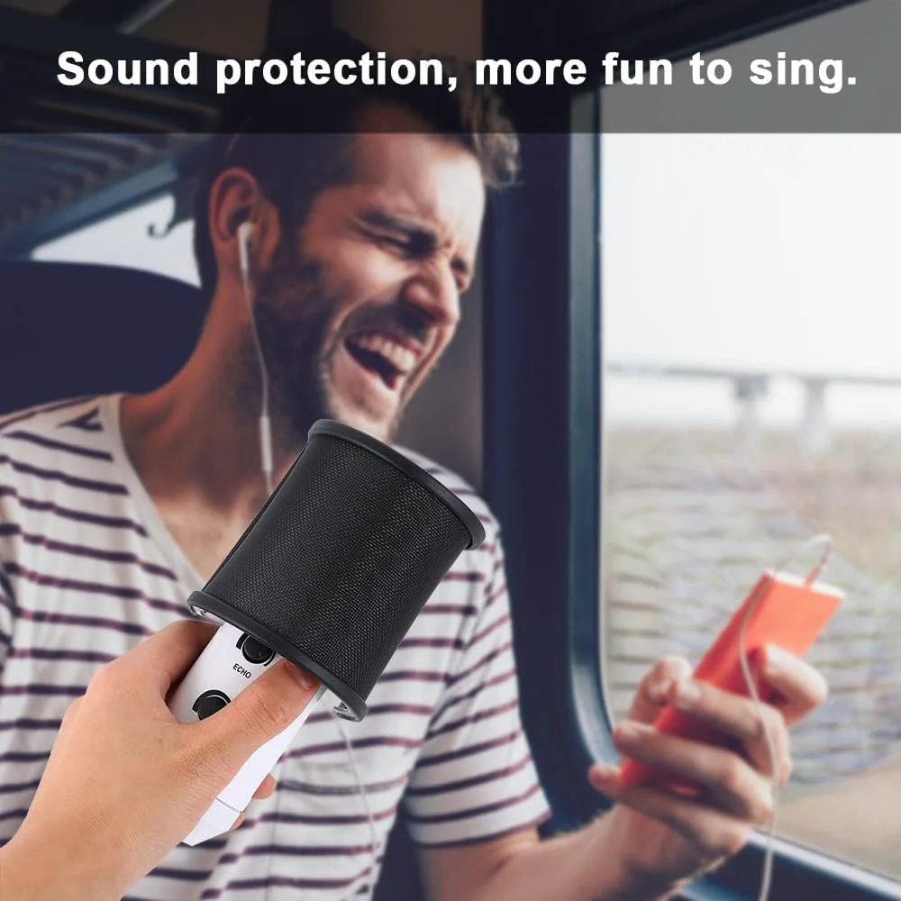 محافظ میکروفون ایرومی، فیلتر پاپ میکروفون فلزی حرفه ای، محافظ ضد باد و نویز میکروفون