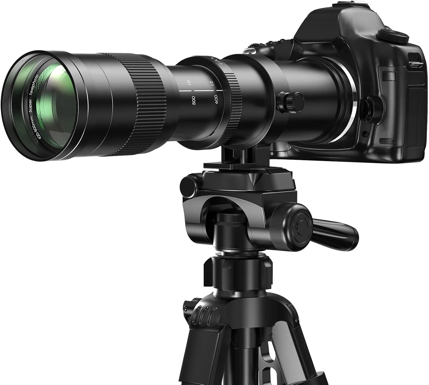 لنز زوم تله فوتو 420-800 میلیمتری F8.3 (MF) برای دوربینهای DSLR کانن EOS Rebel T8i/T7i/T7/T6i/T5/T3i/T2i/XSi/SL3/SL2/T100/90D/80D/70D/50D/5D Mark IV/6D II/7D II/1D X III II - فوکوس دستی (مشکی) لنز زوم تله فوتو 420-800 میلیمتری F8.3 (MF) برای دوربینهای DSLR کانن EOS Rebel T8i/T7i/T7/T6i/T5/T3i/T2i/XSi/SL3/SL2/T100/90D/80D/70D/50D/5D Mark IV/6D II/7D II/1D X III II - فوکوس دستی (مشکی)