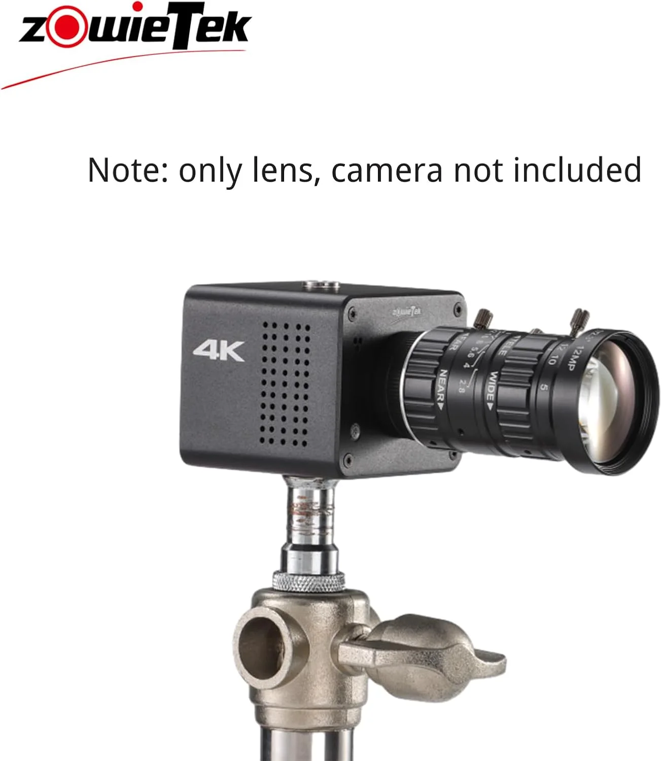 لنز زوم 5-50 میلی‌متری Zowietek با مانت C و آداپتور C-CS، برای دوربین Zowietek POV مدل مانت CS و دوربین Raspberry Pi HQ مدل‌های IMX172، IMX274، IMX290، لنز تلسکوپ صنعتی