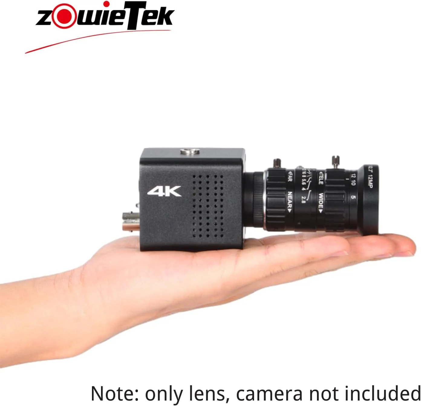 لنز زوم 5-50 میلی‌متری Zowietek با مانت C و آداپتور C-CS، برای دوربین Zowietek POV مدل مانت CS و دوربین Raspberry Pi HQ مدل‌های IMX172، IMX274، IMX290، لنز تلسکوپ صنعتی