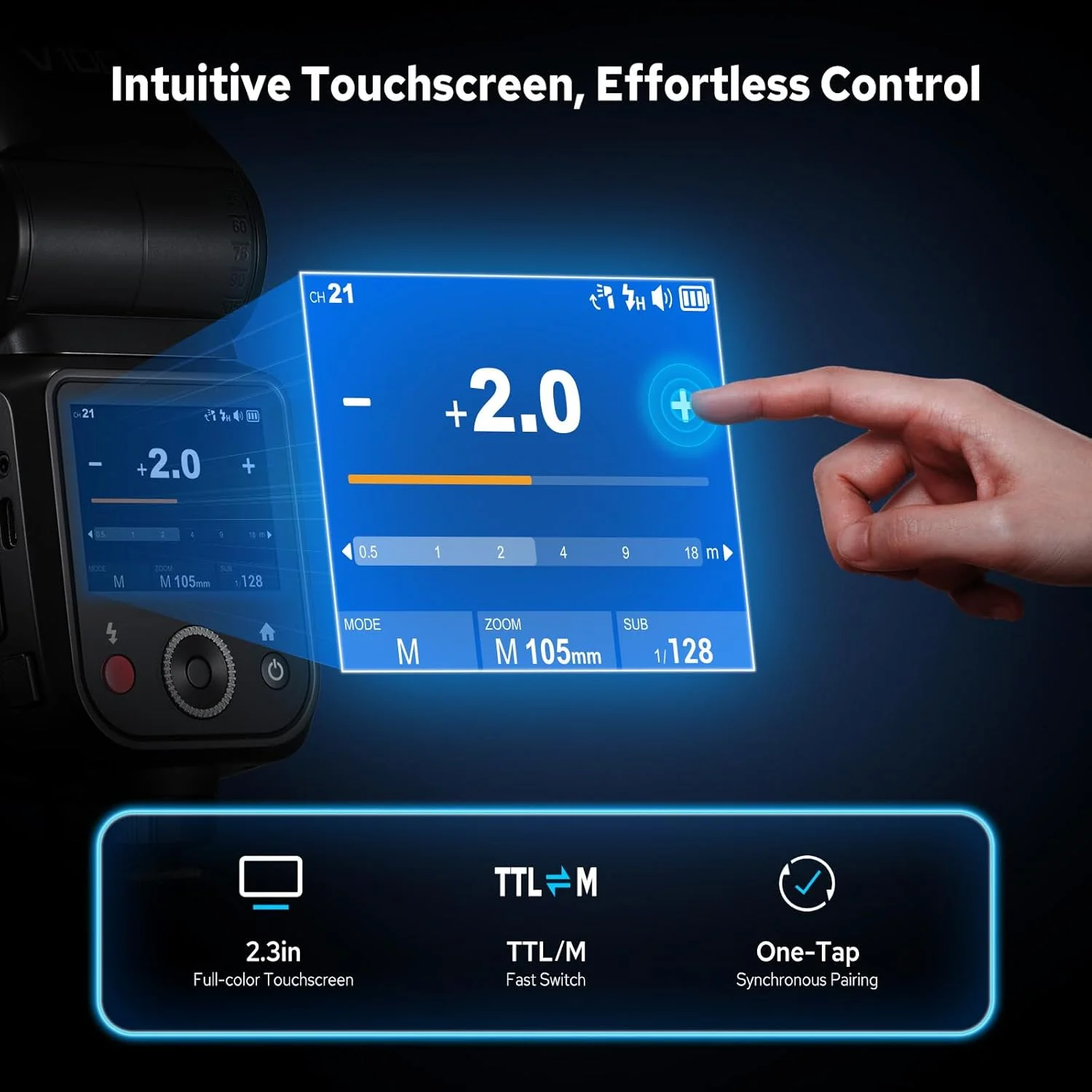 فلاش گودکس V100 N برای نیکون، 2.4G 100W TTL نیکون اسپیدلایت HSS 1/8000S، کنترل صفحه لمسی، باتری لیتیومی، 400 فلاش با قدرت کامل، فلاش اکسترنال برای عکاسی (نسخه ایالات متحده) فلاش گودکس V100 N برای نیکون، 2.4G 100W TTL نیکون اسپیدلایت HSS 1/8000S، کنترل صفحه لمسی، باتری لیتیومی، 400 فلاش با قدرت کامل، فلاش اکسترنال برای عکاسی (نسخه ایالات متحده)