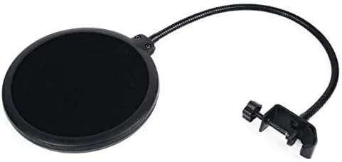 فیلتر پاپ میکروفون استودیویی دو لایه SKEIDO برای ضبط صدا، مشکی فیلتر پاپ میکروفون استودیویی دو لایه SKEIDO برای ضبط صدا، مشکی