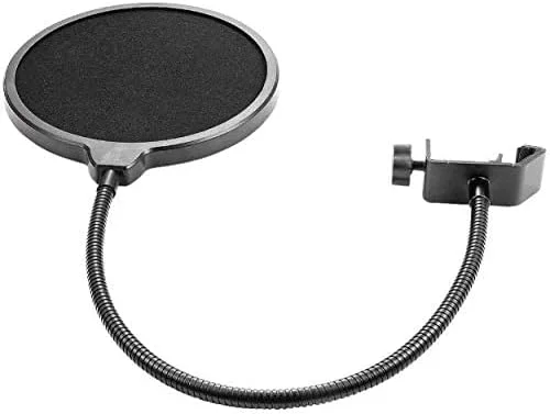 فیلتر پاپ میکروفون استودیویی دو لایه SKEIDO برای ضبط صدا، مشکی فیلتر پاپ میکروفون استودیویی دو لایه SKEIDO برای ضبط صدا، مشکی