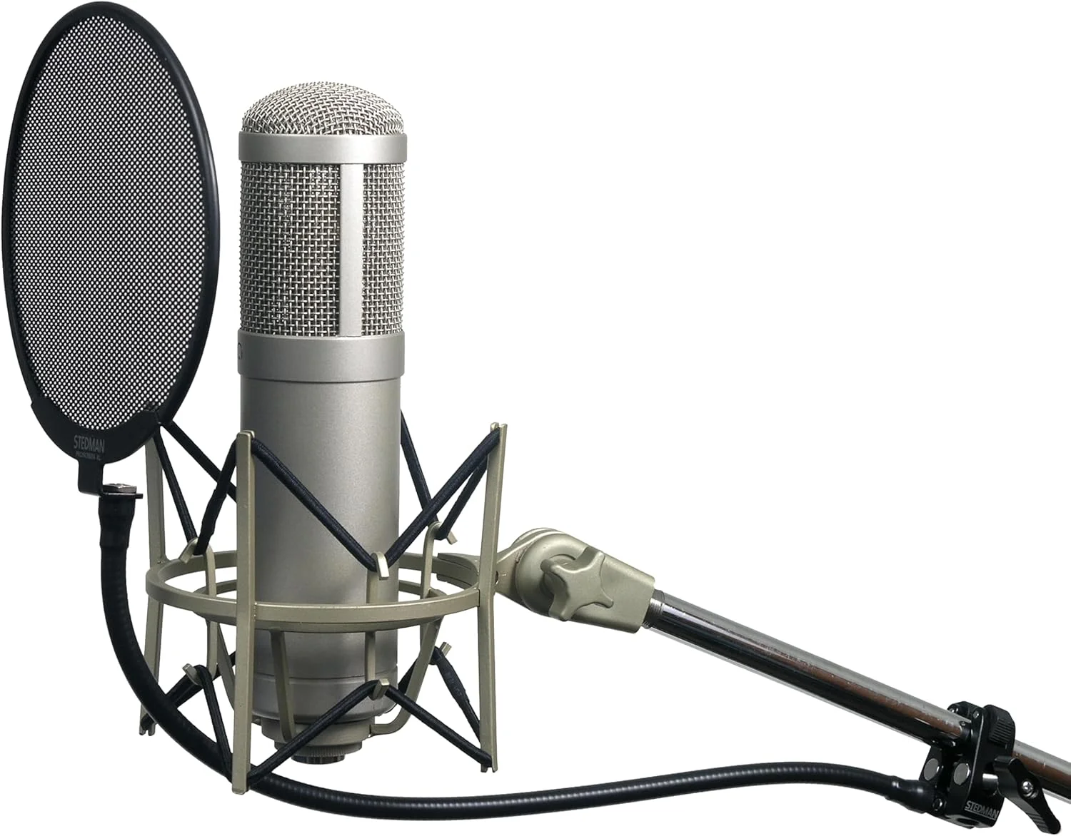 فیلتر پاپ فلزی Stedman Proscreen XL V2، فیلتر پاپ میکروفون با عملکرد بالا و ارتقا یافته، فیلتر پاپ ایده آل برای جلسات ضبط میکروفون و پخش