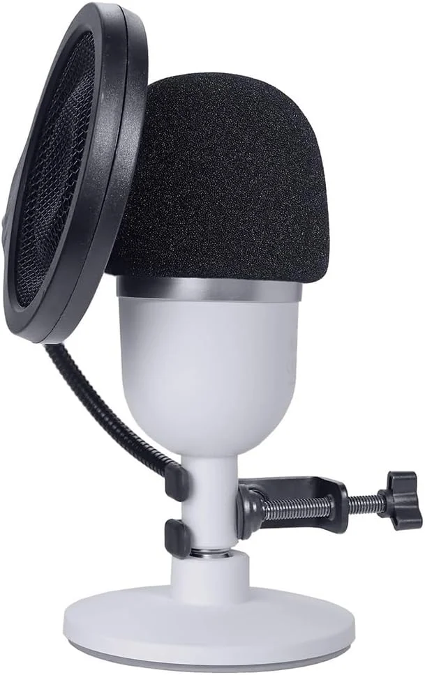 فیلتر پاپ میکروفون سه لایه SYOSI برای Razer Seiren Mini، گیره گردنی انعطاف پذیر 360 درجه، محافظ باد عالی برای صدای واضح
