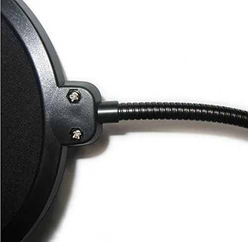 پاپ فیلتر میکروفون و روکش فوم میکروفون، فیلتر پاپ میکروفون دو لایه چرخان 360 درجه برای استریمینگ، جلسات آنلاین، ویدیو رسانه، فیلمبرداری