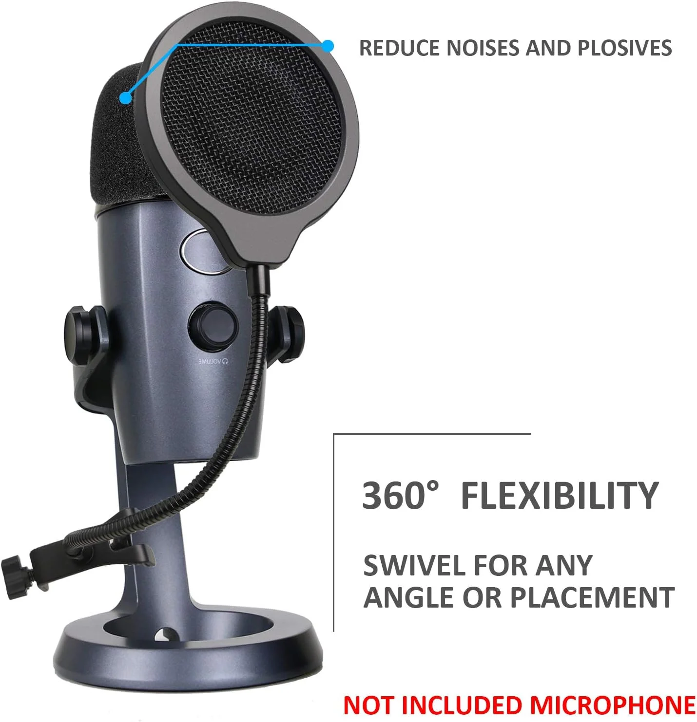 فیلتر پاپ میکروفون YOUSHARES Yeti Nano با فوم بادگیر - محافظ صفحه نمایش بادگیر 3 لایه 4 اینچی و پوشش فوم باد برای میکروفون Blue Yeti Nano برای بهبود کیفیت صدا فیلتر پاپ میکروفون YOUSHARES Yeti Nano با فوم بادگیر - محافظ صفحه نمایش بادگیر 3 لایه 4 اینچی و پوشش فوم باد برای میکروفون Blue Yeti Nano برای بهبود کیفیت صدا