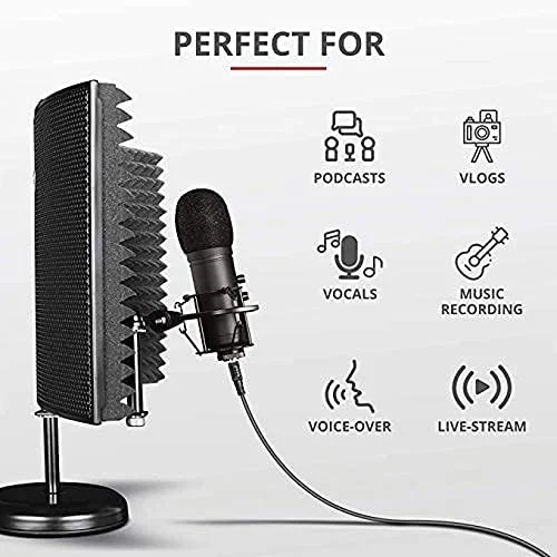 پاپ فیلتر، پاپ فیلتر میکروفون توری فلزی سه لایه، روکش بادگیر میکروفون، محافظ میکروفون دستی برای ضبط صدا