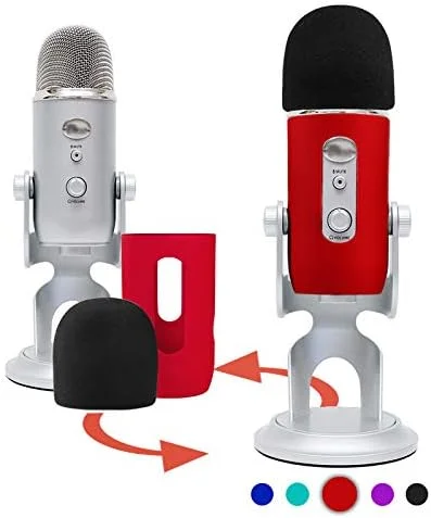 فوم بادگیر میکروفون YOUSHARES - روکش میکروفون، فیلتر پاپ و محافظ برای میکروفون های کاندنسر Blue Yeti Yeti Pro (قرمز) فوم بادگیر میکروفون YOUSHARES - روکش میکروفون، فیلتر پاپ و محافظ برای میکروفون های کاندنسر Blue Yeti Yeti Pro (قرمز)