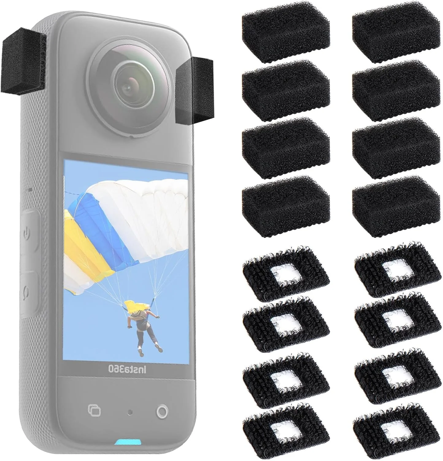 محافظ باد میکروفون - فیلتر پاپ سازگار با میکروفون برای کاهش نویز باد توسط WIBOND (8 عدد مشکی)