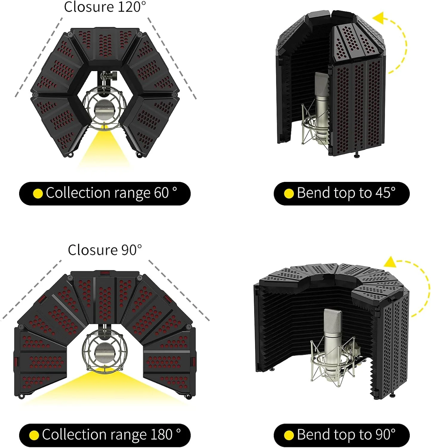 محافظ ایزولاسیون ضبط میکروفون XTUGA به همراه پاپ فیلتر
