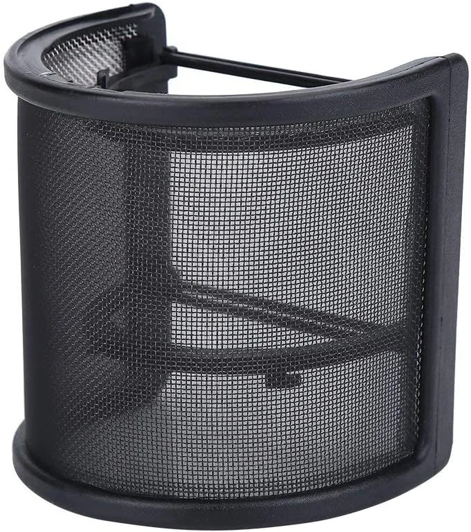 فیلتر پاپ میکروفون، فیلتر پاپ میکروفون ماسک محافظ باد U شکل توری فلزی محافظ باد میکروفون برای استودیو