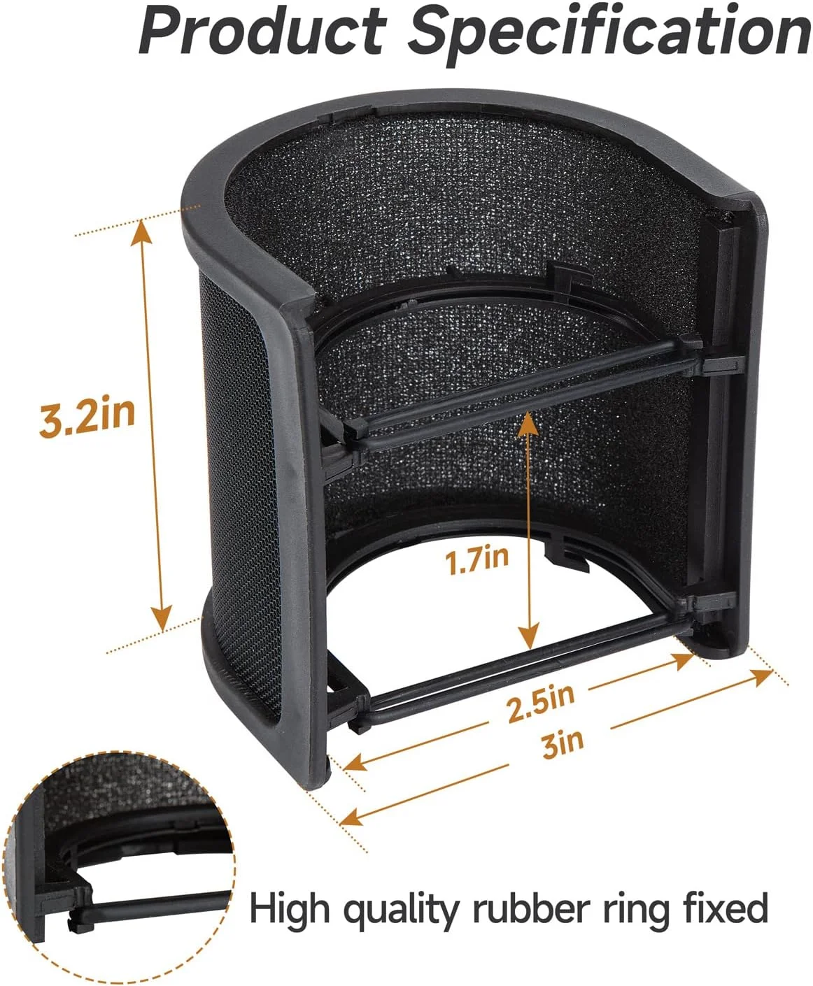 فیلتر پاپ Hyperx QuadCast S - محافظ میکروفون، روکش فومی میکروفون، لوازم جانبی سازگار با میکروفون HyperX QuadCast S