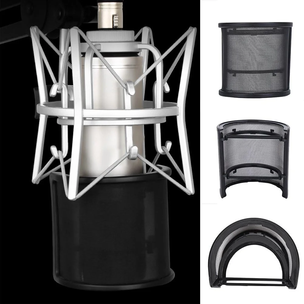 فیلتر پاپ میکروفون، محافظ باد میکروفون، ماسک محافظ صفحه برای ضبط، آواز خواندن و استودیوی پخش خانگی