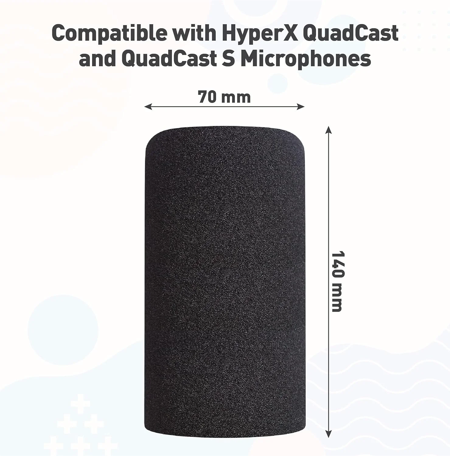 محافظ فوم میکروفون VOCALBEAT برای HyperX QuadCast S - فیلتر پاپ میکروفون برای میکروفون USB Hyper X Quad Cast - روکش میکروفون فیلتر لرزش های ضبط و نویزهای سفید