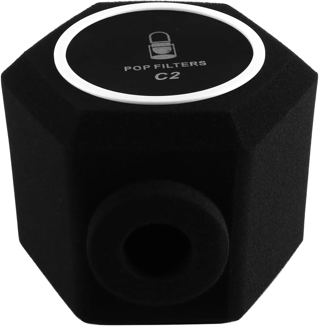 فیلتر پاپ شیلد بادگیر میکروفون، فوم جاذب صدا با تراکم بالا برای ضبط با کیفیت استودیویی و کاهش نویز، مناسب برای ضبط وکال
