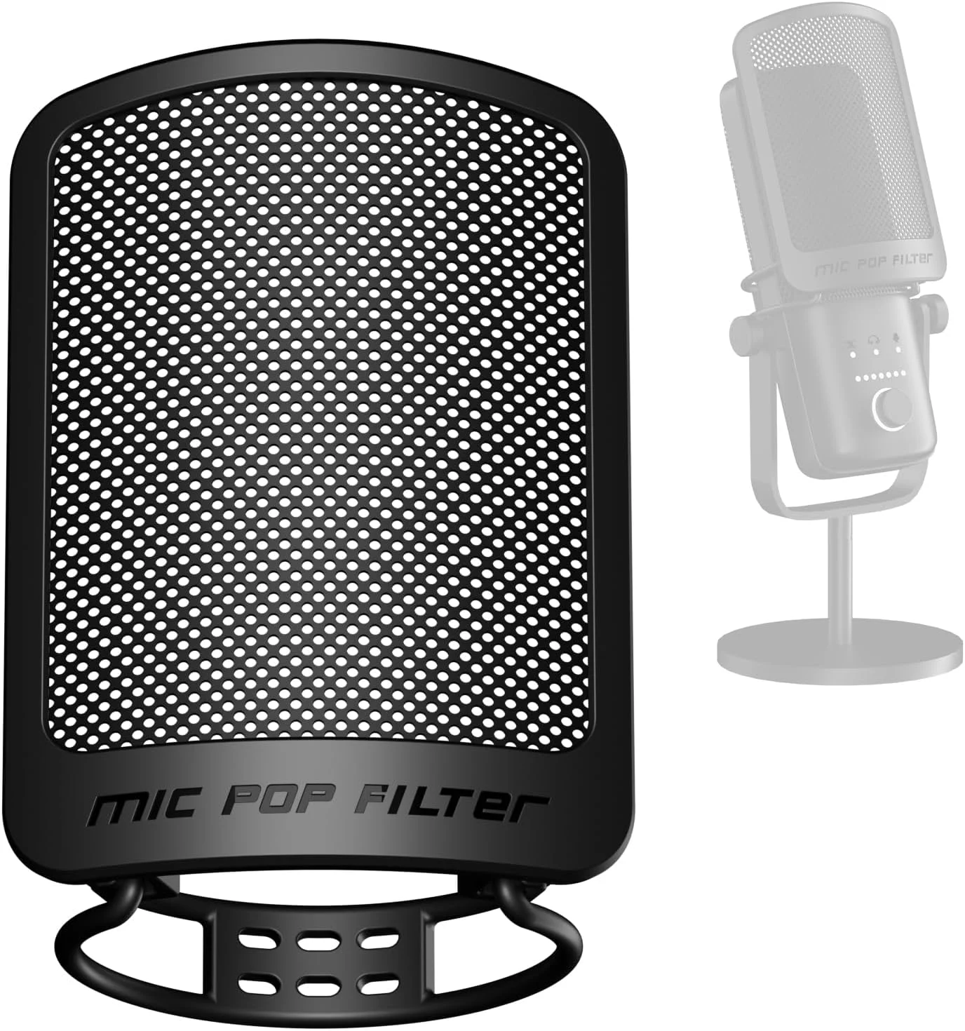 پاپ فیلتر Aokeo، پاپ فیلتر میکروفون برای ضبط صدا، ویدیوهای یوتیوب، استریمینگ، سازگار با اکثر میکروفون ها