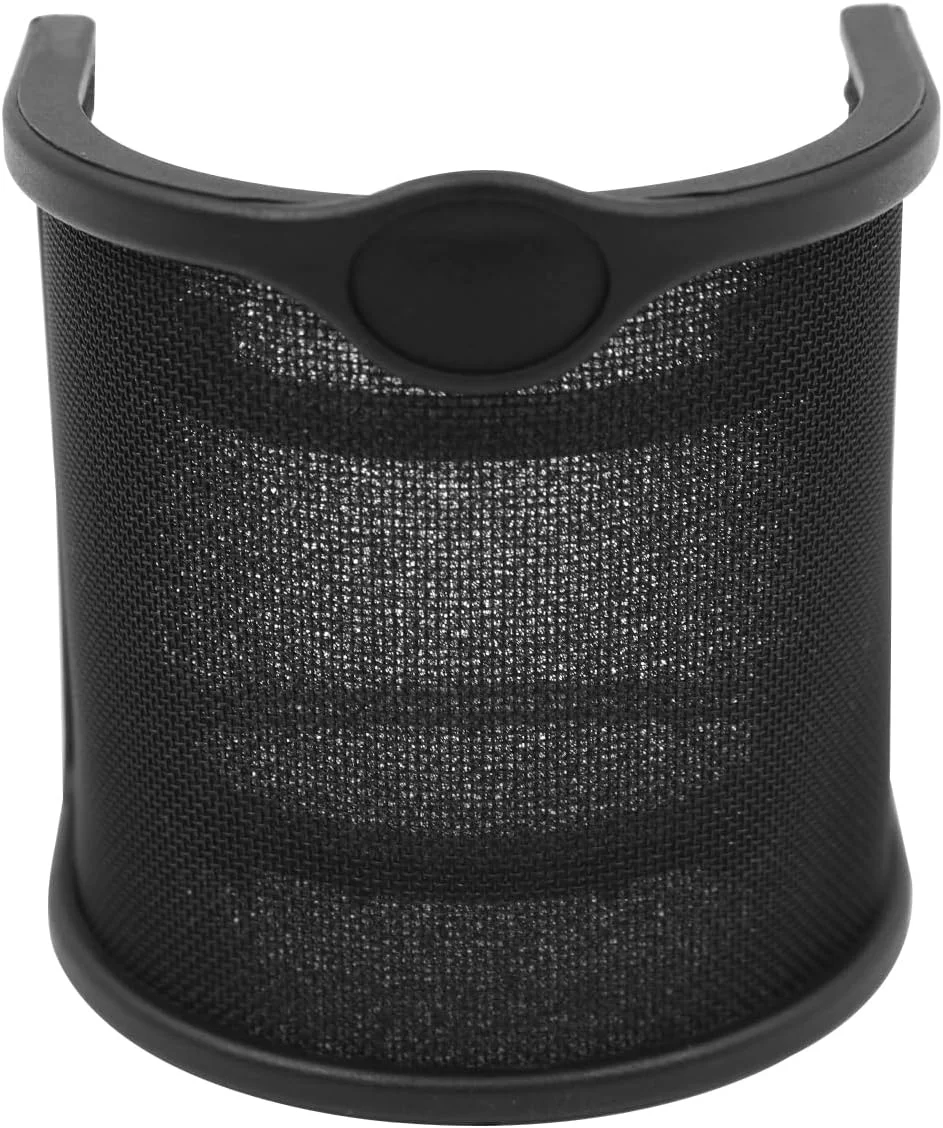 پاپ فیلتر میکروفون، توری فلزی و لایه فومی، محافظ میکروفون دستی، بادگیر برای ضبط صدا - مشکی