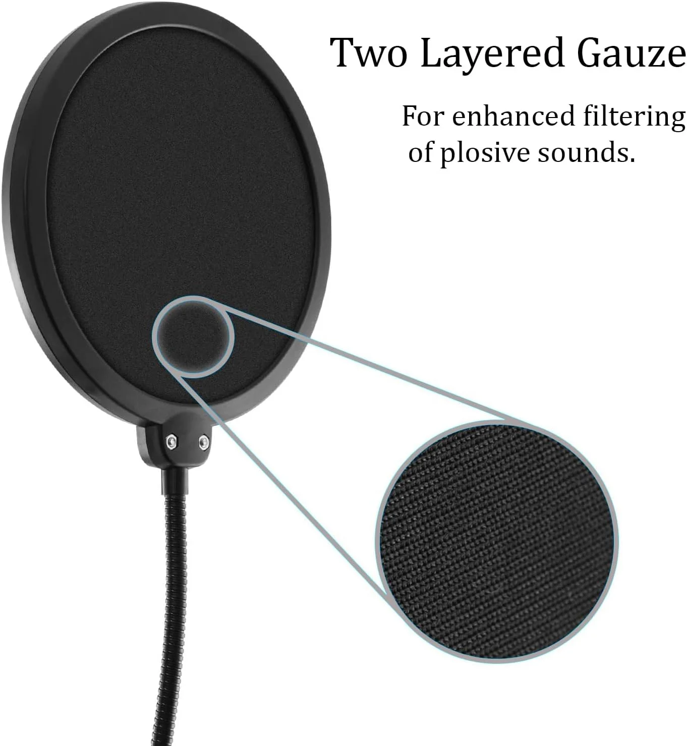 پاپ فیلتر میکروفون AFYS - شیلد میکروفون دولایه برای بلو یتی، پاپ فیلتر میکروفون یونیورسال با گیره گردن غازی انعطاف پذیر 360 درجه پاپ فیلتر میکروفون AFYS - شیلد میکروفون دولایه برای بلو یتی، پاپ فیلتر میکروفون یونیورسال با گیره گردن غازی انعطاف پذیر 360 درجه