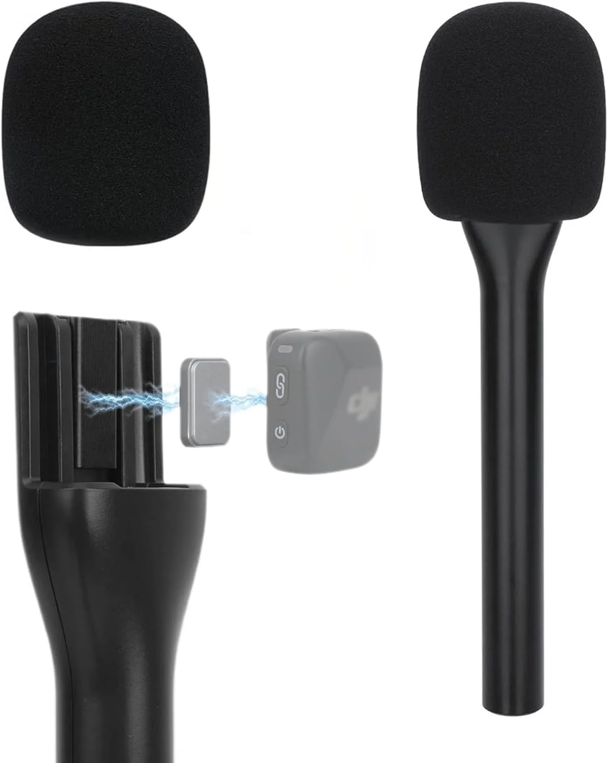 نگهدارنده میکروفون دستی YOUSHARES - ریل کشویی مغناطیسی آهنی برای DJI Mic Mini/Mic 2 و Rode Wireless Go II/PRO، میکروفون های بی سیم یقه ای جهانی