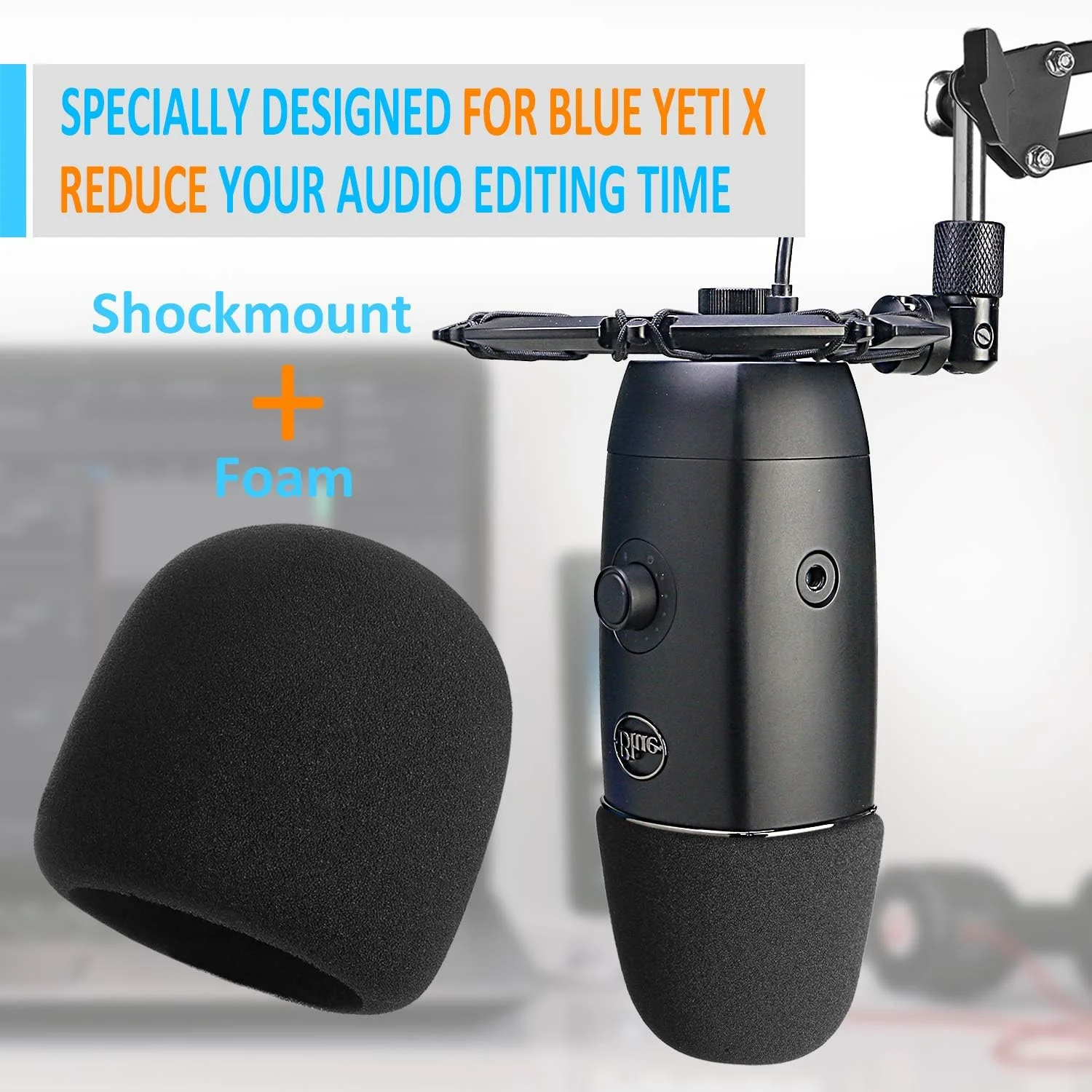 لرزه گیر میکروفون YOUSHARES Blue Yeti X به همراه پاپ فیلتر و فوم بادگیر، ساخته شده از آلیاژ، کاهش لرزش و نویز ناشی از ضربه، سازگار با بازویی میکروفون، طراحی شده برای میکروفون Blue Yeti X لرزه گیر میکروفون YOUSHARES Blue Yeti X به همراه پاپ فیلتر و فوم بادگیر، ساخته شده از آلیاژ، کاهش لرزش و نویز ناشی از ضربه، سازگار با بازویی میکروفون، طراحی شده برای میکروفون Blue Yeti X