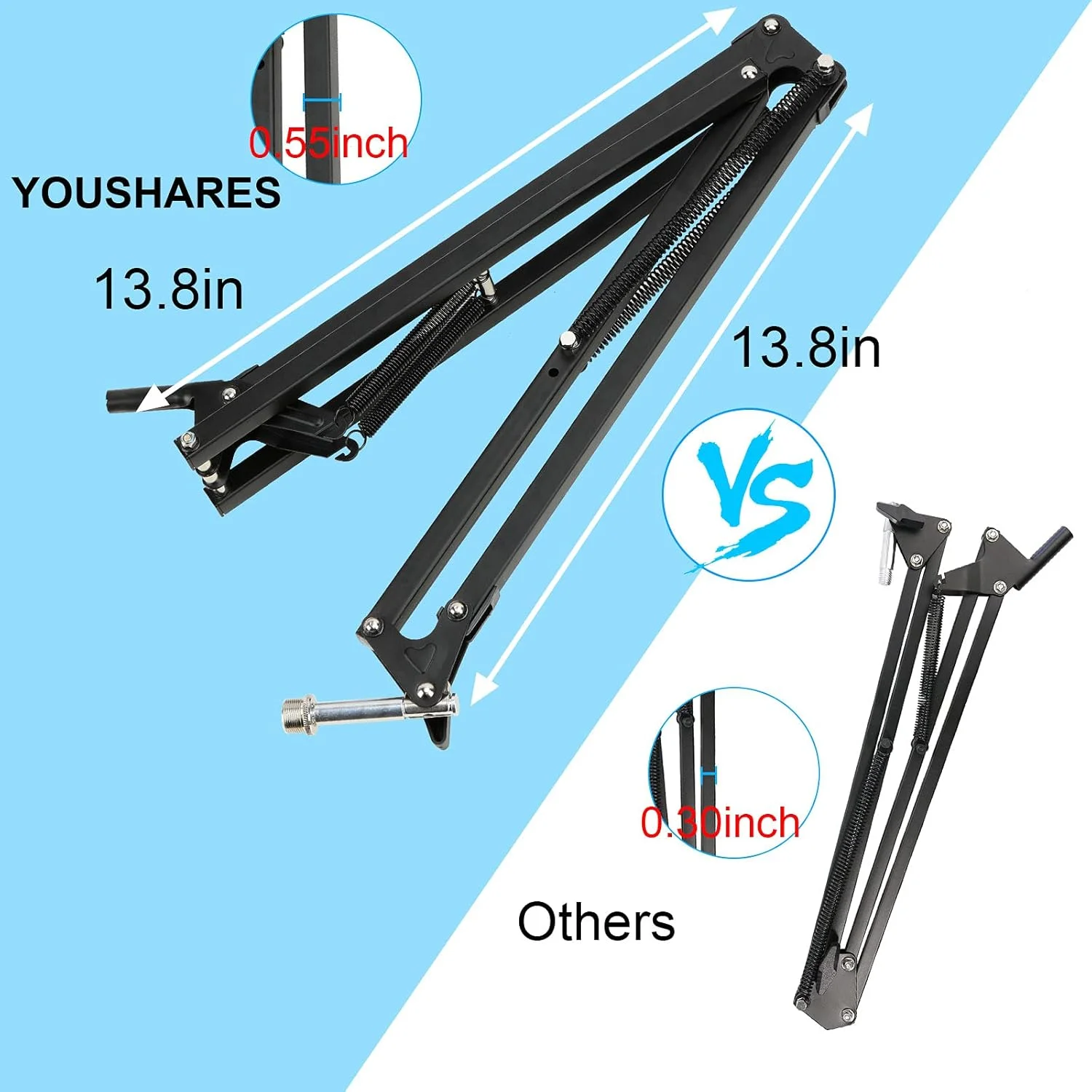 پایه میکروفون MV7 تقویت شده YOUSHARES با بادگیر - بازوی میکروفون سنگین سازگار با میکروفون Shure MV7 و میکروفون Shure MV7X، پایه بازوی بوم Shure MV7 با پاپ فیلتر پایه میکروفون MV7 تقویت شده YOUSHARES با بادگیر - بازوی میکروفون سنگین سازگار با میکروفون Shure MV7 و میکروفون Shure MV7X، پایه بازوی بوم Shure MV7 با پاپ فیلتر