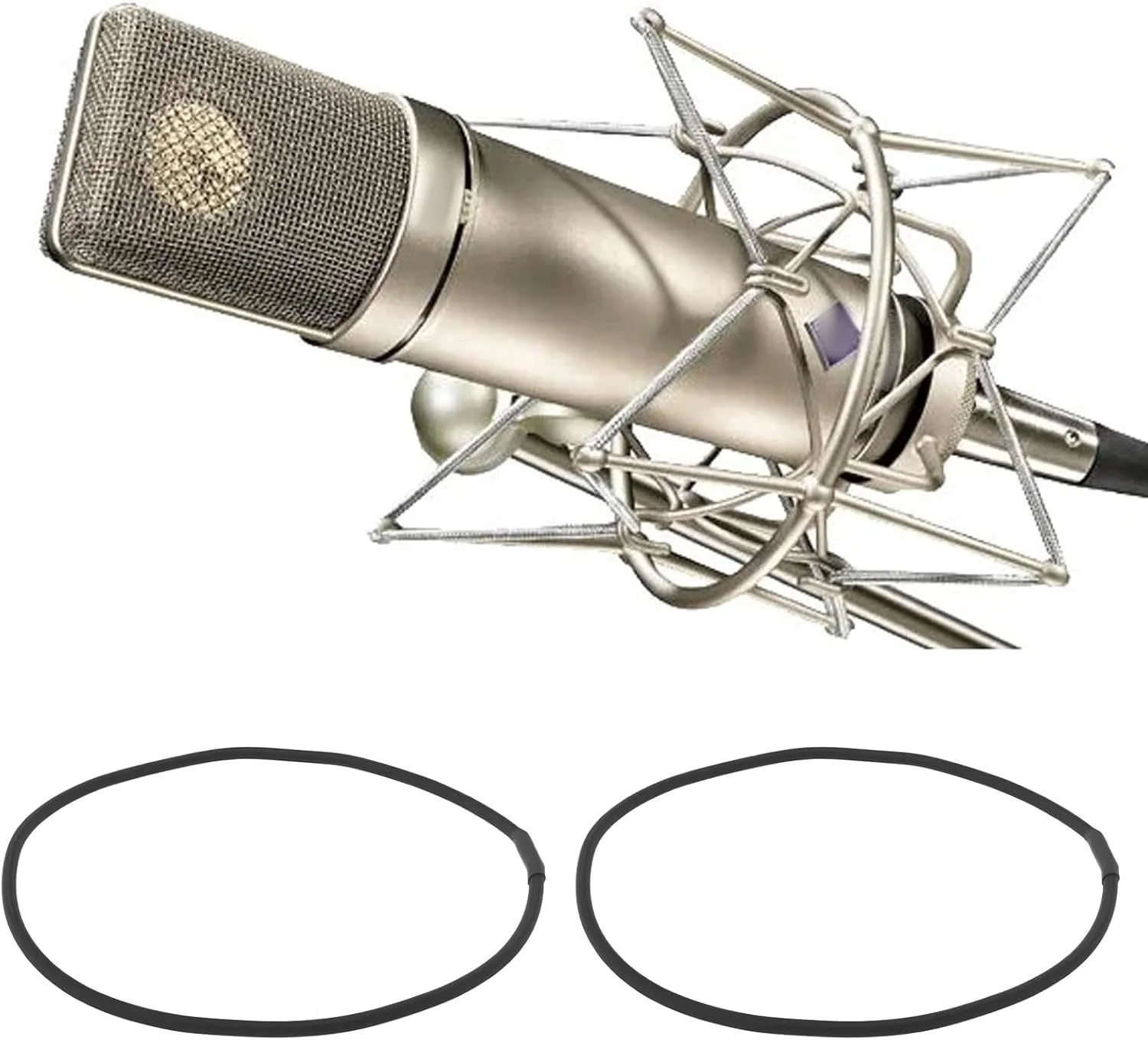 8 عدد کش الاستیک نگهدارنده میکروفون 330x3 میلی‌متری سازگار با Neumann U87 Ai TLM49 TLM67