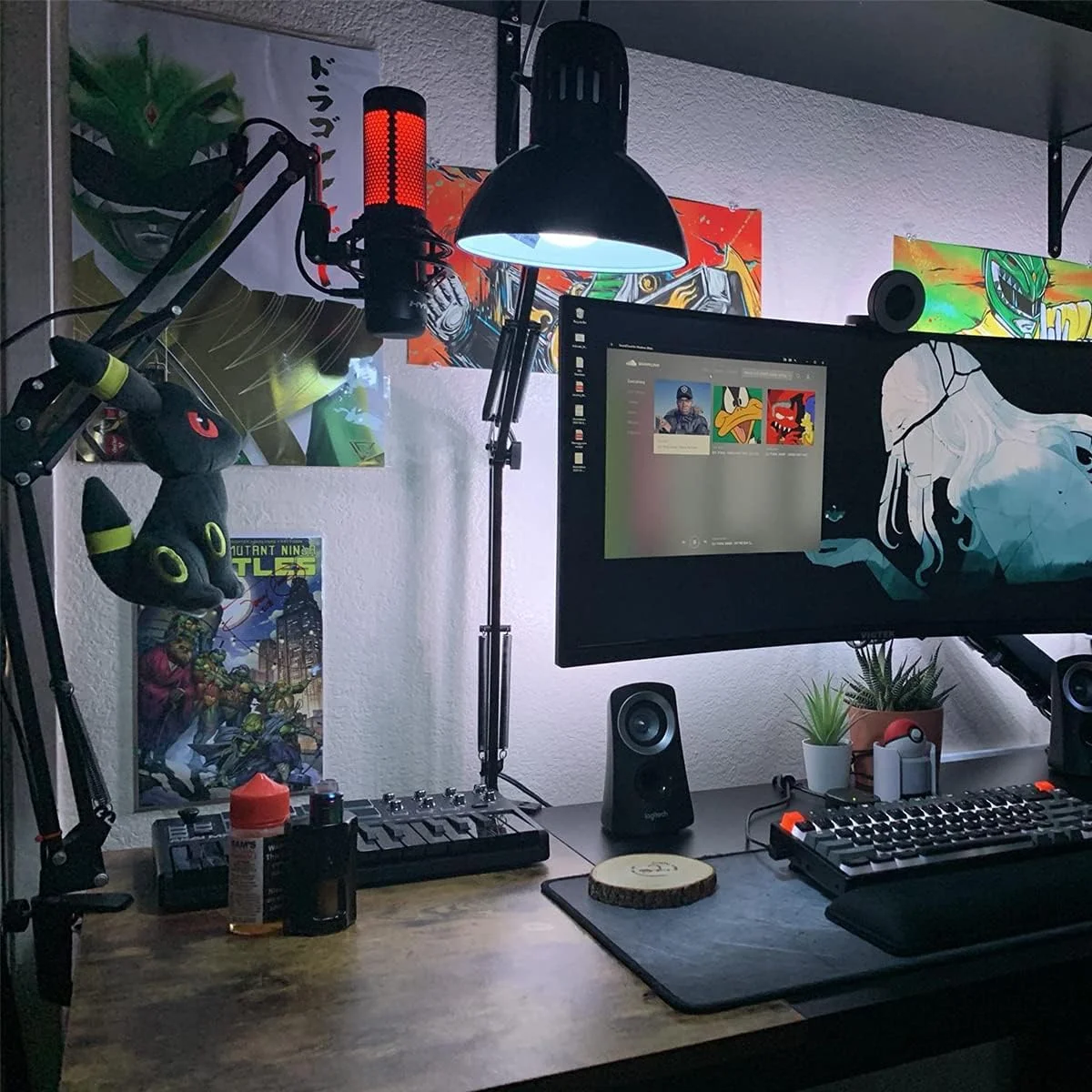 بازوی بوم YUZUHOME برای میکروفون Hyperx Quadcast، پایه قیچی میکروفون تعلیق قابل تنظیم، برای ضبط استودیویی و پخش سازگار با میکروفون Hyper X QuadCast S