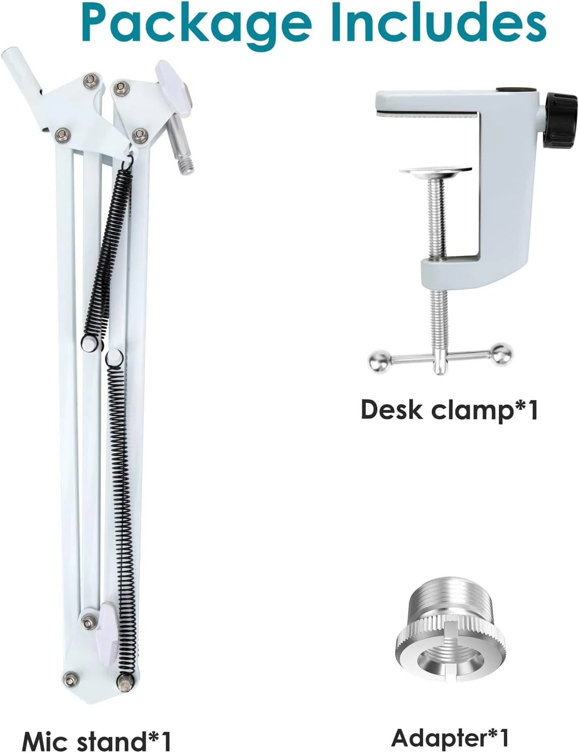 بازوی بوم سفید YOUSHARES برای Fifine AM8 - بازوی میکروفون سفید سازگار با میکروفون Fifine AM8، پایه بازوی بوم میکروفون قیچی قابل تنظیم حرفه ای بازوی بوم سفید YOUSHARES برای Fifine AM8 - بازوی میکروفون سفید سازگار با میکروفون Fifine AM8، پایه بازوی بوم میکروفون قیچی قابل تنظیم حرفه ای