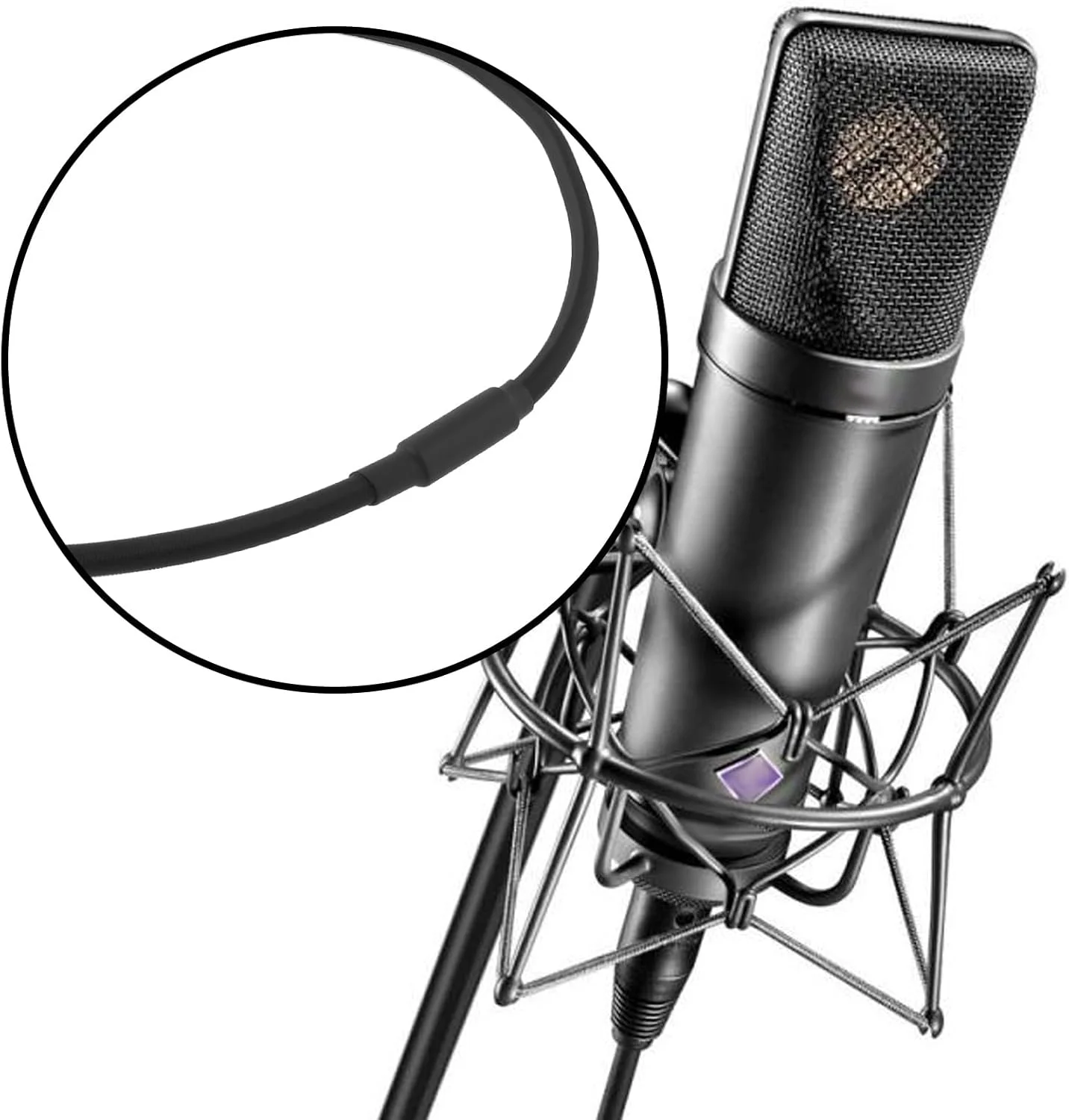8 عدد کش الاستیک نگهدارنده میکروفون 330x3 میلی‌متری سازگار با Neumann U87 Ai TLM49 TLM67