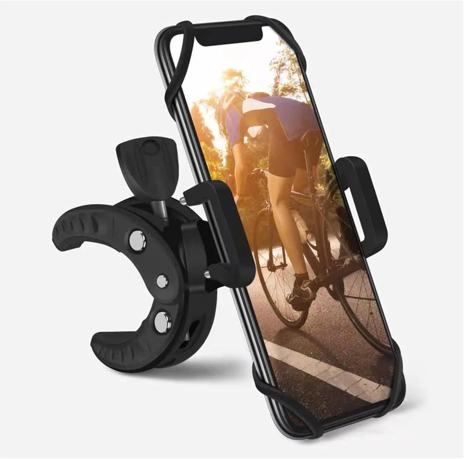نگهدارنده تلفن همراه با گیره، پایه میکروفون، نگهدارنده جهانی تلفن همراه برای پایه درام موسیقی، دوچرخه، گلف کارت، قایق، سبد خرید، سازگار با آیفون و گوشی های هوشمند گلکسی