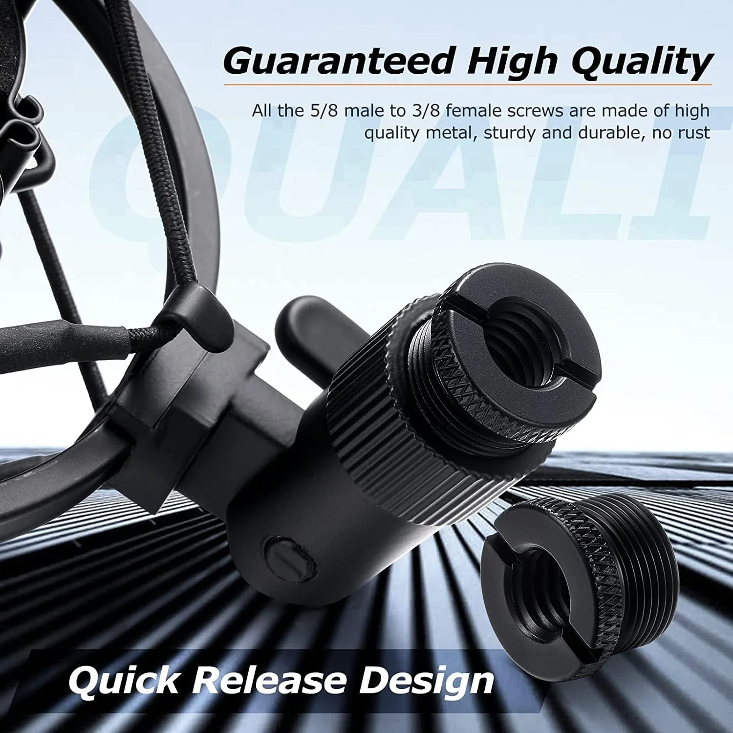 آداپتور پیچ میکروفون 8 عددی 3/8 اینچ مادگی به 5/8 اینچ نری، آداپتور پیچ پایه میکروفون جهانی رزوه ای برای پایه میکروفون، پلاستیکی و آلومینیومی آداپتور پیچ میکروفون 8 عددی 3/8 اینچ مادگی به 5/8 اینچ نری، آداپتور پیچ پایه میکروفون جهانی رزوه ای برای پایه میکروفون، پلاستیکی و آلومینیومی