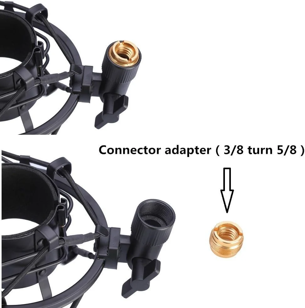 لرزه گیر میکروفون کاندنسر با قطر بزرگ، یونیورسال، فلزی، مشکی