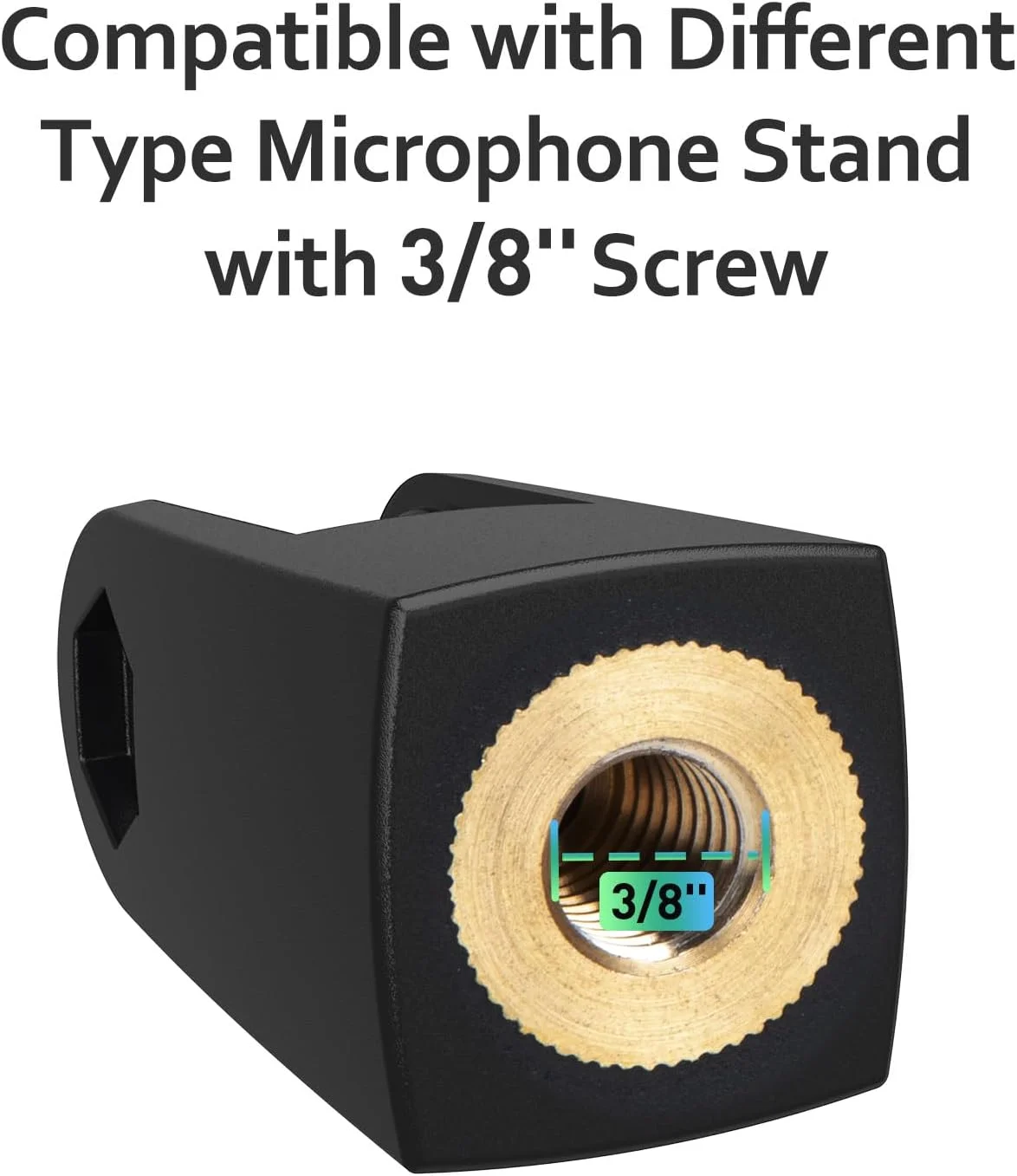 آداپتور اتصال میکروفون برای HyperX QuadCast، آداپتور اتصال HyperX QuadCast S به بازوی بوم به همراه آداپتور پیچ 3/8 اینچی