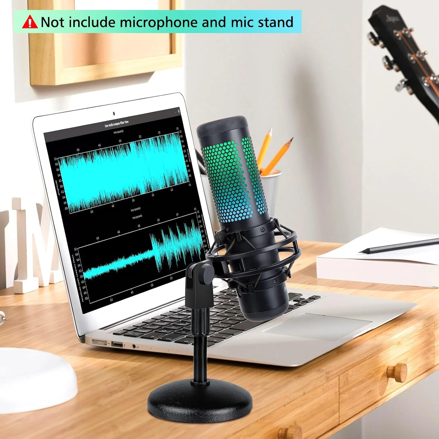 آداپتور اتصال میکروفون برای HyperX QuadCast، آداپتور اتصال HyperX QuadCast S به بازوی بوم به همراه آداپتور پیچ 3/8 اینچی