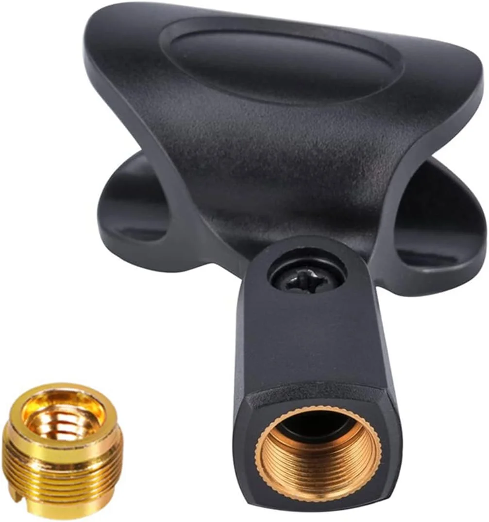 گیره میکروفون بزرگ و انعطاف پذیر برای همه فرستنده های دستی، آداپتور نگهدارنده میکروفون با رزوه های سخت و / مسی