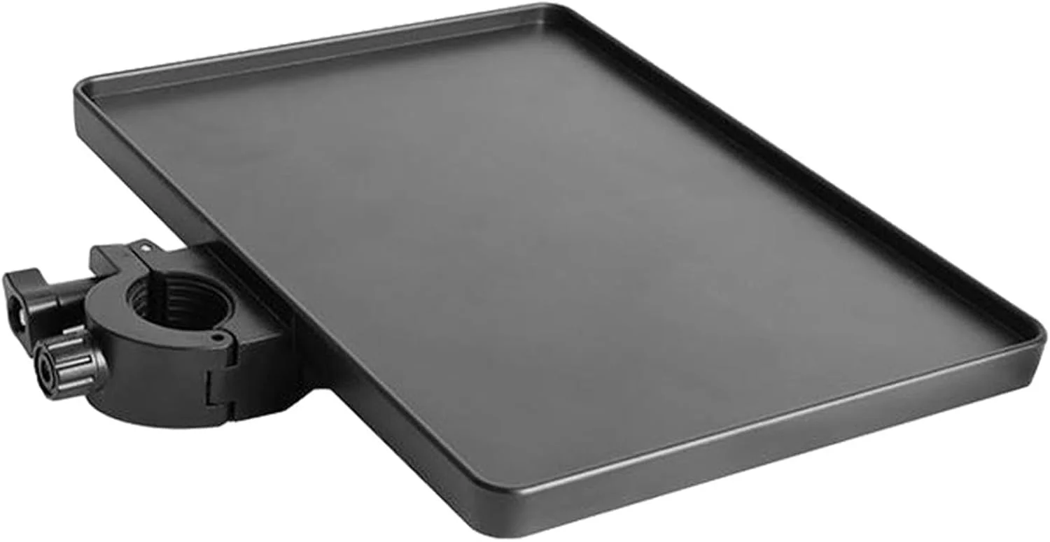 سینی نگهدارنده پایه میکروفون یونیورسال، گیره قابل تنظیم، سینی پلاستیکی پایه میکروفون با گیره، پایه میکروفون برای پخش زنده، استریم زنده، کارائوکه