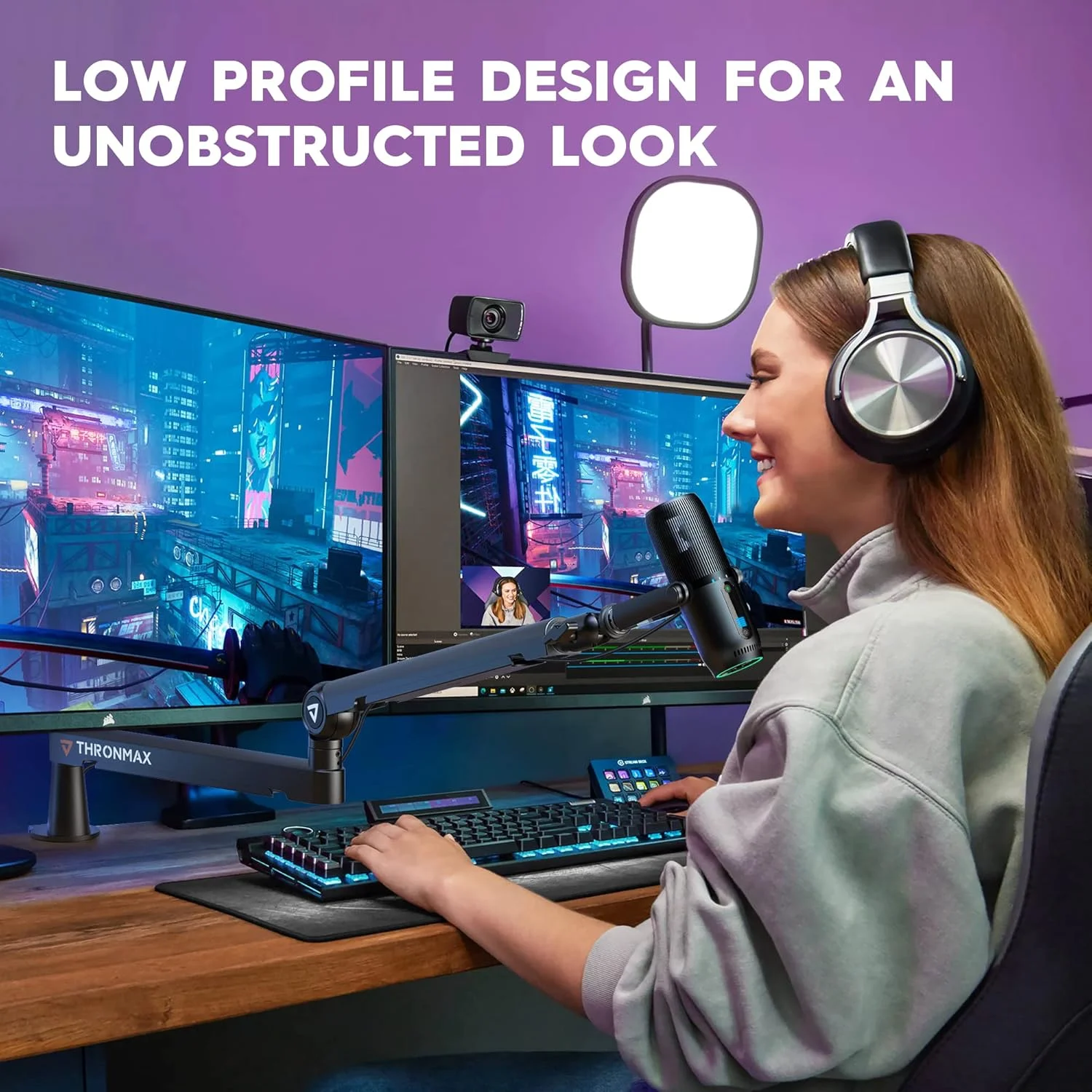 بازوی میکروفون THRONMAX Twist S6، پایه میکروفون کم ارتفاع با مدیریت کابل، گیره رومیزی، نصب همه کاره، بازوی میکروفون تمام فلزی و کاملا قابل تنظیم برای استریم، بازی، دفتر کار خانگی، جهانی… بازوی میکروفون THRONMAX Twist S6، پایه میکروفون کم ارتفاع با مدیریت کابل، گیره رومیزی، نصب همه کاره، بازوی میکروفون تمام فلزی و کاملا قابل تنظیم برای استریم، بازی، دفتر کار خانگی، جهانی…