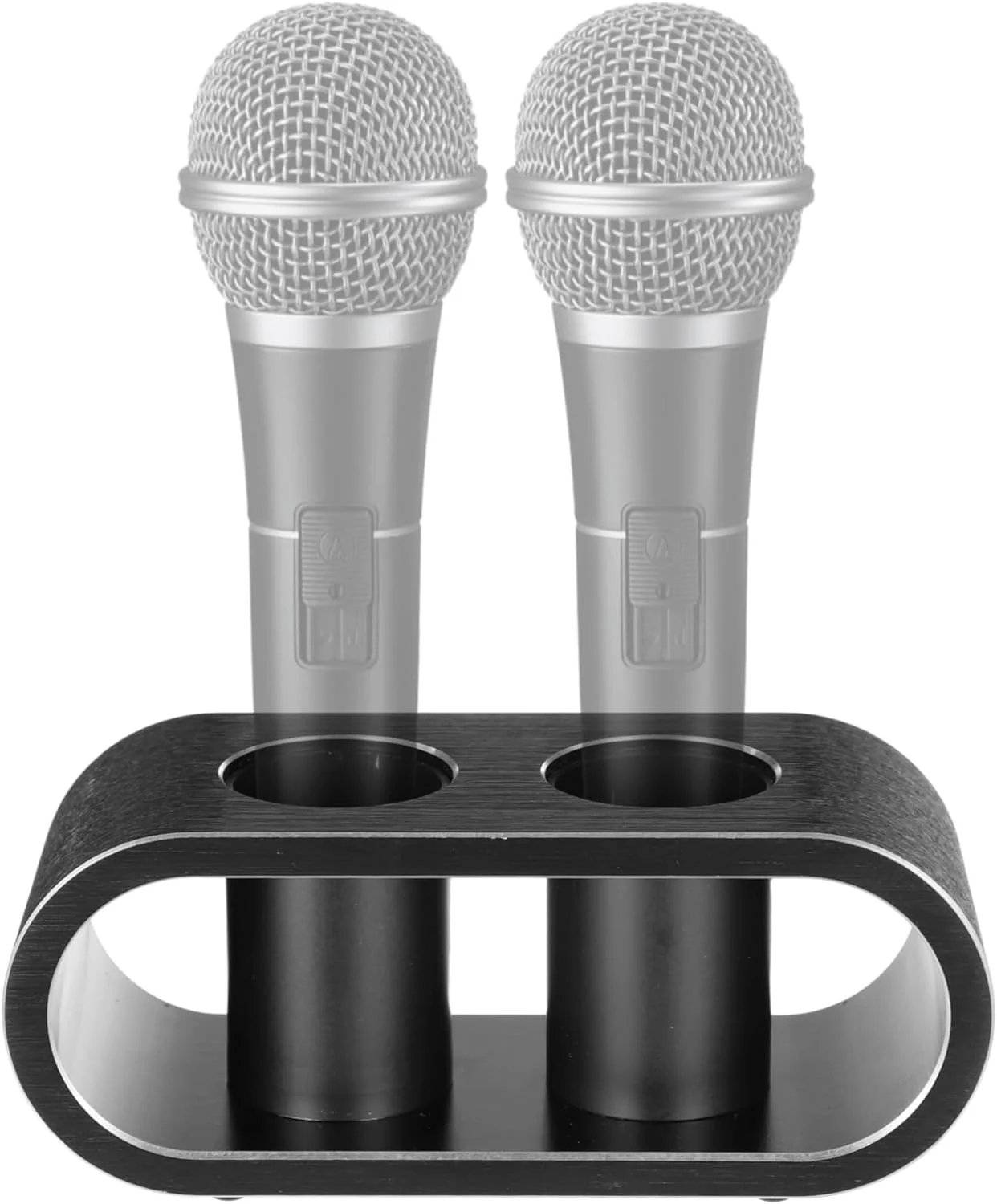 پایه نگهدارنده رومیزی میکروفون فلزی yeesport، استند میکروفون آلیاژ آلومینیوم، سازمان دهنده میکروفون شیک رومیزی برای میز، پایه میکروفون برای کارائوکه، کلوپ های شبانه، خانه ها، نگهدارنده دو میکروفون