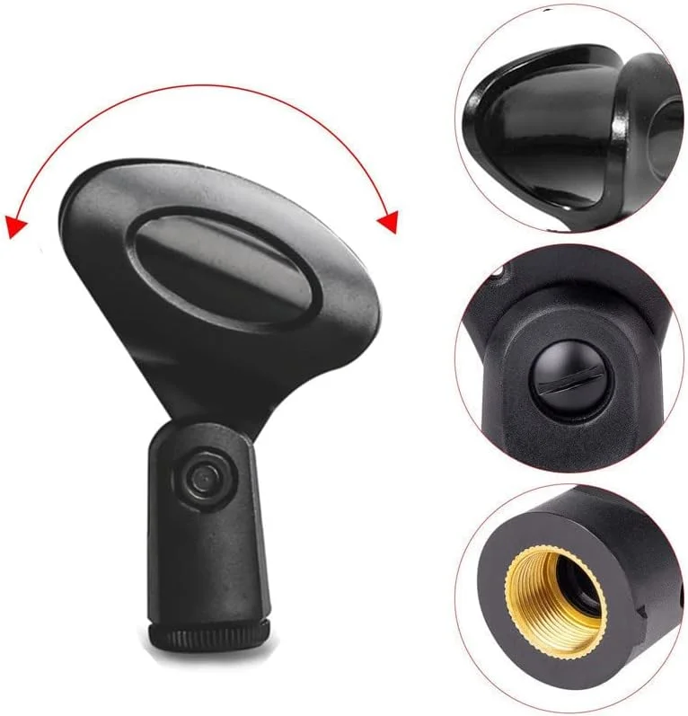 گیره میکروفون بزرگ و انعطاف پذیر برای همه فرستنده های دستی، آداپتور نگهدارنده میکروفون با رزوه های سخت و / مسی گیره میکروفون بزرگ و انعطاف پذیر برای همه فرستنده های دستی، آداپتور نگهدارنده میکروفون با رزوه های سخت و / مسی